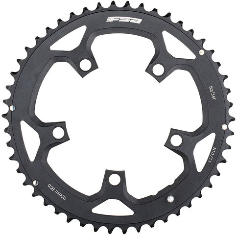 FSA Pro Road Chainring, N-11, 5-arm, 110 mm Bolt Circle Diameter - black/50 tooth