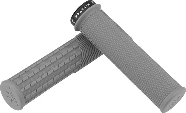 Peaty's Monarch Grips Knurl Lock-On Handlebar Grips - slate/thin