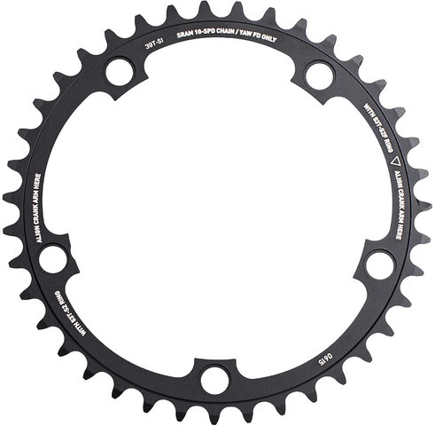 SRAM Kettenblatt Red X-Glide Yaw, 5-Arm, 130 mm Lochkreis - blast black/39 Zähne