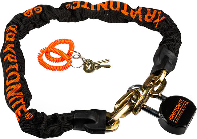 Messenger Chain & Moly Kettenschloss - schwarz - orange/100 cm