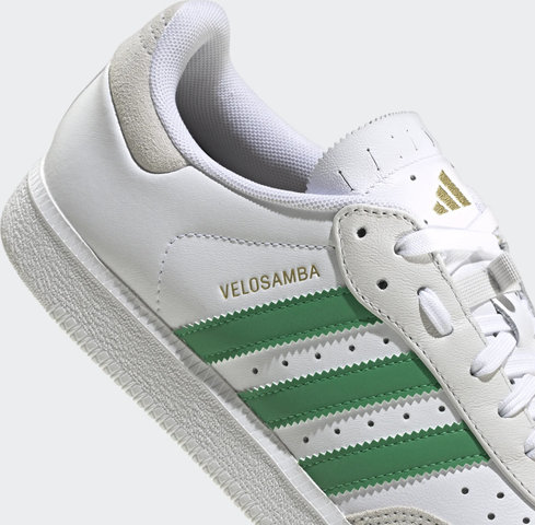 adidas Cycling Chaussures de cyclisme Velosamba Leather - ftwwht green thechr | 43 1/3