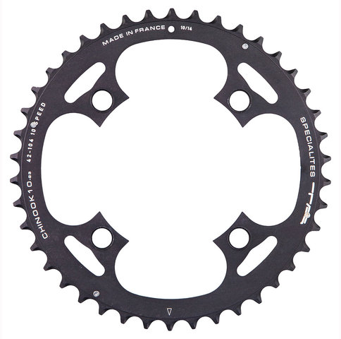 TA Chinook11 Chainring, 4-arm, Outer, 104 mm BCD, 23 mm Mount - black/42 tooth
