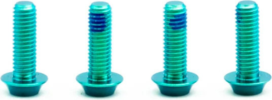 OAK Components Juego de tornillos para portabidones M5x15 Titanio - green