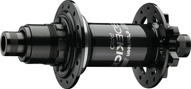 e*thirteen Buje trasero Sidekick Pro Disc 6 agujeros Super Boost - black-sterling silver | 28 | SRAM XD | 12 mm Eje Pasante