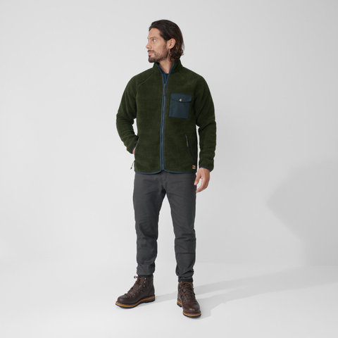 Fjällräven Vardag Pile Fleeceoberteil - deep forest | L