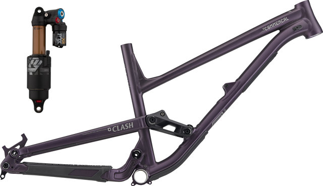 COMMENCAL Kit de cuadro Clash 27,5" con amortiguador Fox Float X2 - metallic purple | 170 mm | L | 12 mm Eje Pasante