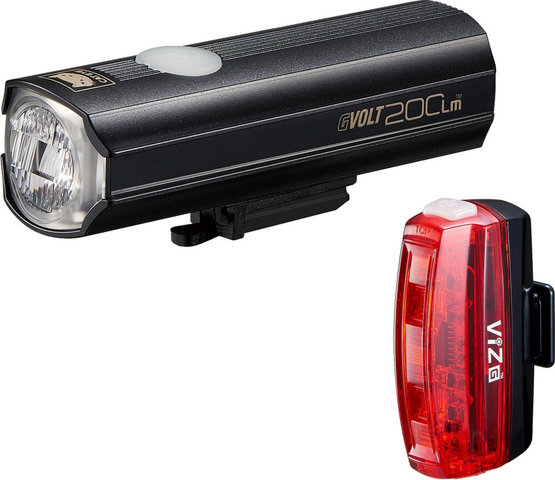 CATEYE Kit d'éclairage GVolt 200/VIZ G - schwarz | 200