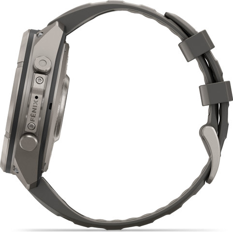 Garmin fēnix 9 Pro – inReach Solar 47 mm Titan Multisport-Smartwatch - kieselgrau-titan