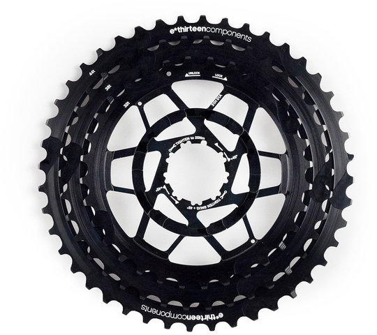 e*thirteen TRS Plus Aluminium Sprockets for TRS Plus 11-speed Cassettes - black/32-38-44