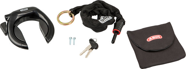 ABUS Antivol de Cadre Pro Tectic 4960 LH NKR avec Chain 6KS/85 + sac ST4850 - noir-argenté/universal