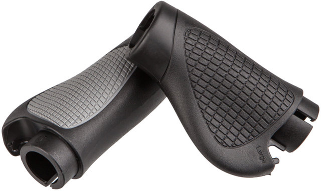 Ergon GP1 Gripshift® Grip Bodies (not incl. Clamps) as of 2015 Model - black-silver/L