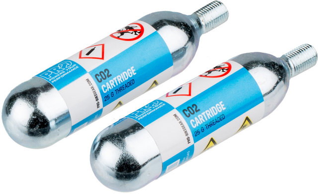 Cartuchos CO2 de repuesto con rosca 25 g - 2 piezas - universal/universal
