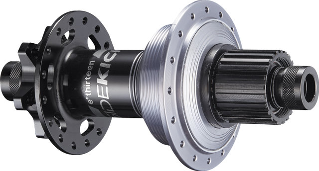 e*thirteen Disco Sidekick de 6 agujeros Super Boost Buje trasero - 32/Shimano Micro Spline/black-sterling silver/Shimano Micro Spline