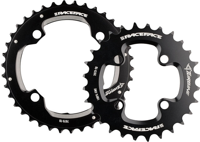 Race Face Turbine Chainring Set, 11-speed, 4-arm - black/24-38 tooth