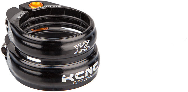 KCNC Abrazadera de sillín Twin Clamp SC13 - black/34,9 / 30,9 mm