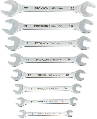 Proxxon Set de llaves de doble boca SlimLine 8 piezas - plata/universal