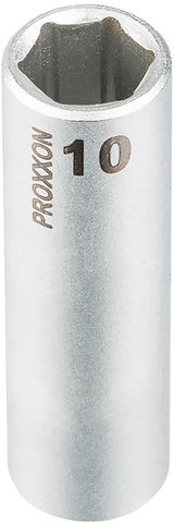 Vaso largo de 1/4" - plata/10 mm