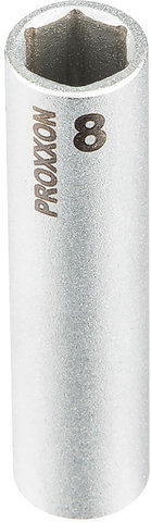 Proxxon Vaso largo de 1/4" - plata/8 mm