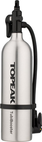 Topeak TubiBooster X CO2 Inflator w/ Pressure Tank - black-silver