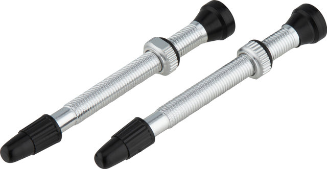 tune Válvula tubeless en set de 2 - plata/SV 60 mm