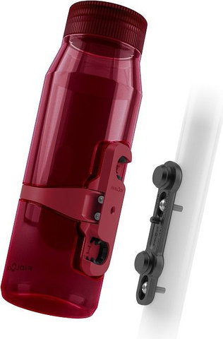 FIDLOCK TWIST Life Trinkflasche 700 ml mit Bike Base Haltesystem - transparent-rot | 700 ml