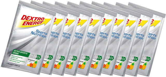 After Sports Drink Beutel - 10 Stück - tropical/445 g