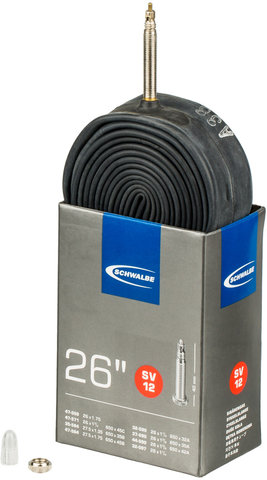 Schwalbe Cámara de aire 12 para 26" - negro/26 x 1,25-1,75 SV