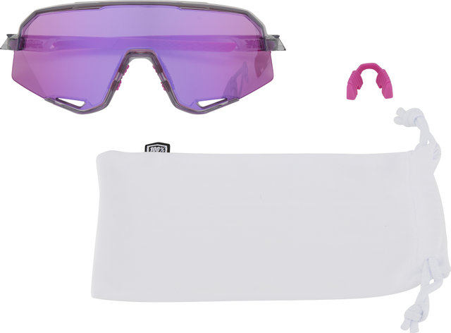 100% Slendale Mirror Sportbrille - polished translucent grey | purple multilayer mirror