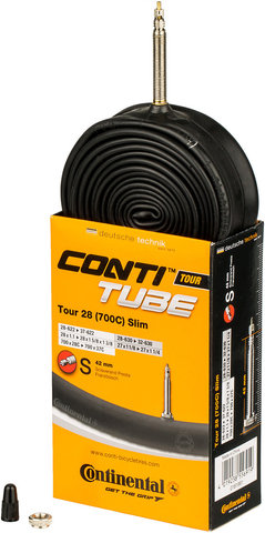 Continental Cámara de aire Tour 28 Slim - universal/27-28 x 1 1/8-1 3/8 x 1 5/8 SV 42 mm