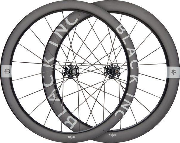 Black Inc 48|58 Disc Center Lock Carbon 28" Laufradsatz - silver label/28"/Non Boost/Non Boost/100 mm/142 mm/SRAM XDR/142 mm/100 mm/SRAM XDR/100 mm
