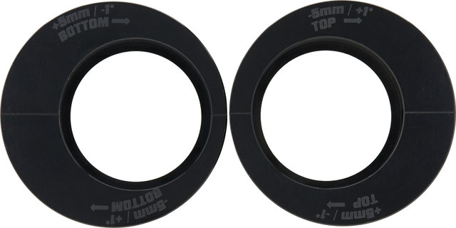 RAAW Mountain Bikes Cuvettes de Jeu de Direction pour Yalla! - black/+5 mm, -1° / -5 mm, +1°