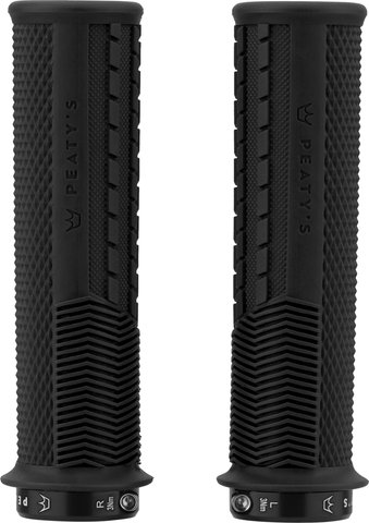 Peaty's Monarch Grips Knurl Lock-On Handlebar Grips - black/thick