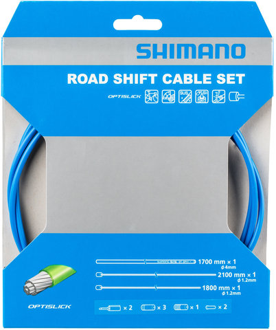 Set de cables de cambios OT-SP41 Optislick bicicleta de ruta - azul/universal