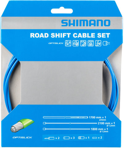 Shimano Set de Câbles de Vitesses pour Vélos de Route OT-SP41 Optislick - bleu/universal