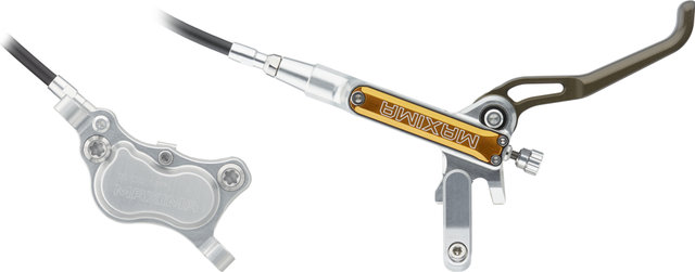 Trickstuff Maxima front+rear set disc brake with Beta high-pressure hose - silver-orange/Set/left/right (side-specific)