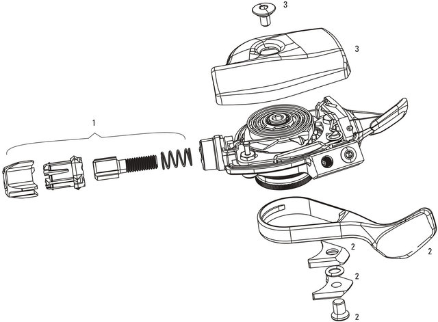 SRAM Ersatzteile XX1 / X01 / X01 DH 1x11 Schalthebel - 1/silber-schwarz, XX1/X01