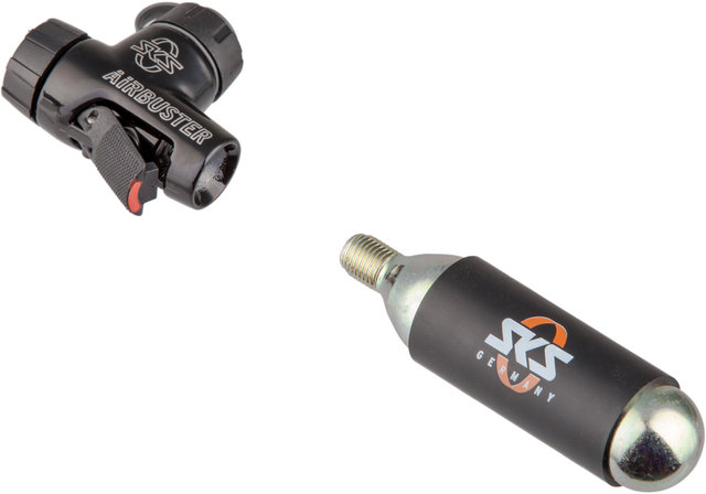 SKS Paquete Bomba Airbuster CO2 + 2 x Cartucho rep. CO2 con rosca de 16 g - universal/universal