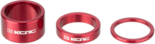 KCNC Set d'Entretoises pour Headset 1 1/8" - 3 pièces - red/3/8/20 mm