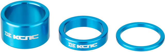 KCNC Headset Spacer Set für 1 1/8" 3-teilig - blue/3/8/20 mm