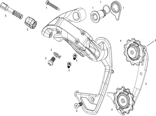 SRAM Ersatzteile Force 22 / Rival 22 Schaltwerk - 1/universal