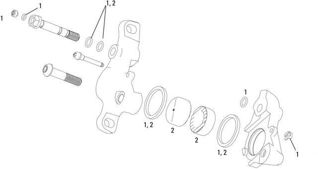 XX (2010-2011)/XX World Cup (2011) Magnesium Brake Caliper Spare Parts - 1/universal