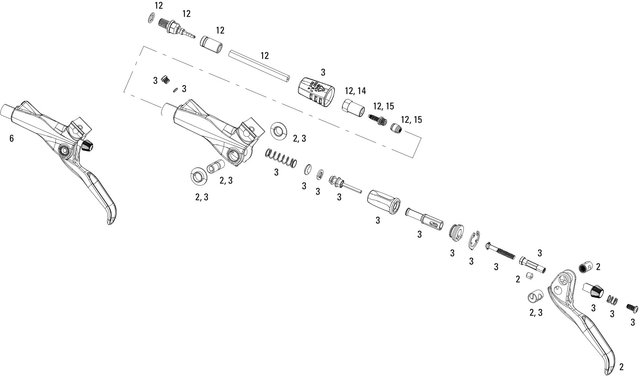 SRAM Ersatzteile X0 (2013-2016) Bremshebel Aluminium - 3/universal