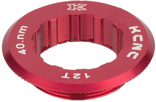 KCNC Lock Ring Kassettenabschlussring für Campagnolo 10-fach - red/12 Zähne