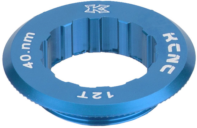 KCNC Anillo de bloqueo de cassettes Lock Ring p. Campagnolo 10 velocidades - blue/12 dientes