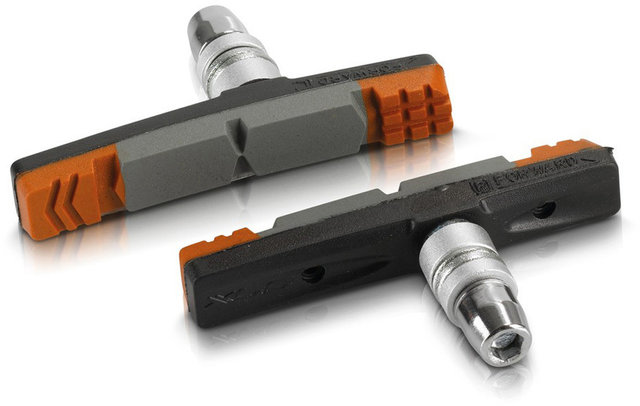 XLC Patins de Frein BS-V09 pour V-Brake - 2 paires - noir-gris-orange/universal