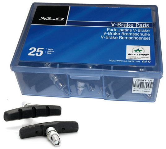 Zapatas de freno BS-V01 para V-Brake 25 pares - Embalaje de taller - negro/universal