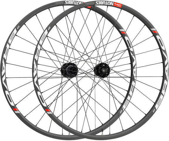 NoTubes ZTR Bravo Team Disc 6-Loch 27,5" Carbon Laufradsatz - black-white/27,5" Satz (VR 15x100 + HR 12x142) Shimano