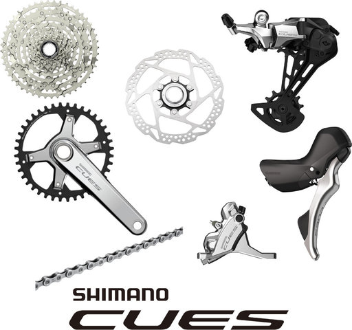 Shimano CUES U6000 Group 1x10 "Polished Silver Edition" - silver | 170,0 mm | 11-48 | 40