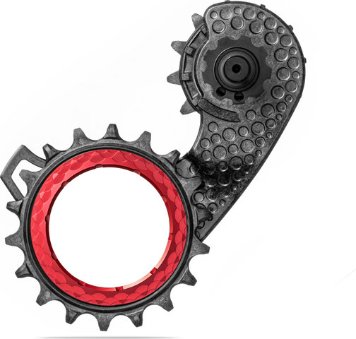 absoluteBLACK HOLLOWcage Carbon Ceramic OSPW pulley wheel system Shimano 9100/8000 - red | 12 teeth (guide pulley), 18 teeth (tension pulley)