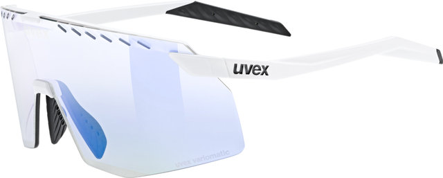 uvex uvex pace stage V lunettes de sport - white mat/mirror blue